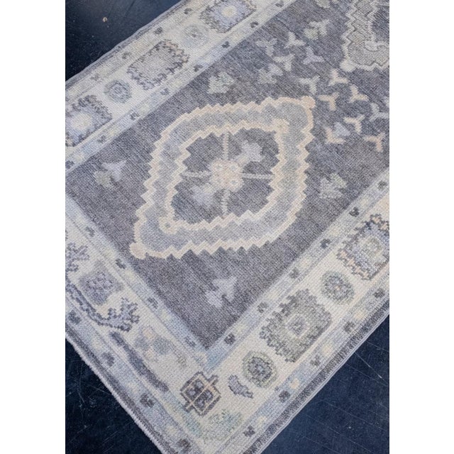 Turkish Turkish Oushak Runner Rug 3' x 8'3" For Sale - Image 3 of 8