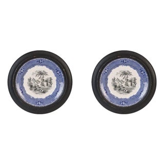 Antique Porcelain Plates by Primavesi and Sons, 1860 For Sale