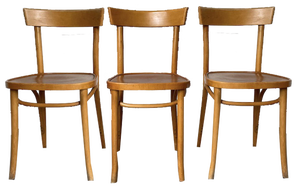 Bistro Chairs, 1960s, Set of 3