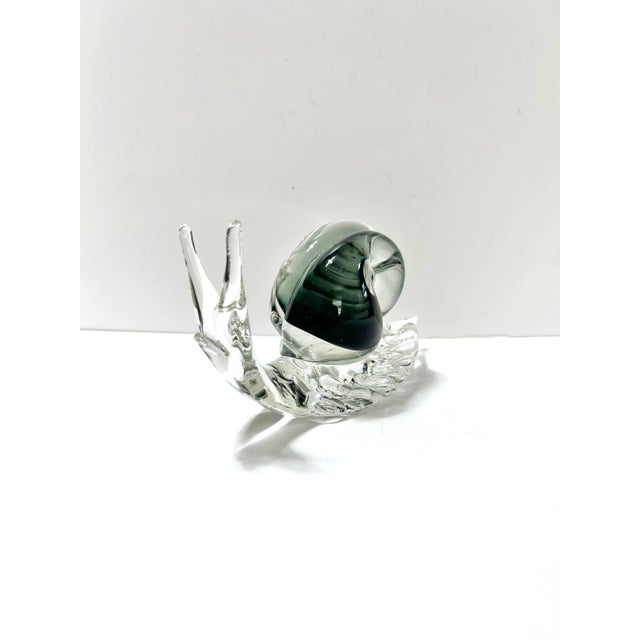 Murano Handblown Glass Snail Sculpture – Murano Mid Century Art Glass For Sale - Image 4 of 12