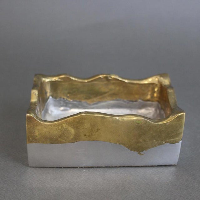 Metal Brutalist Aluminium and Brass Box by David Marshall, 1980s For Sale - Image 7 of 16