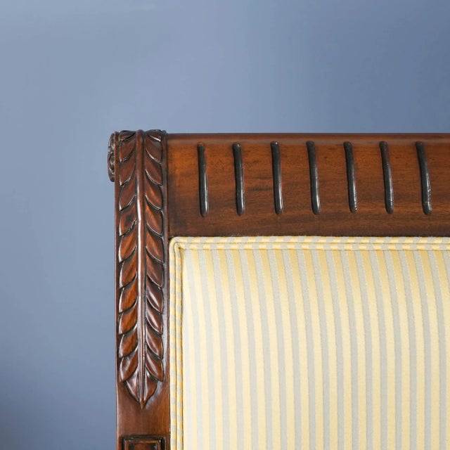 Brown Niagara Furniture Tall Back Upholstered Arm Chair For Sale - Image 8 of 12