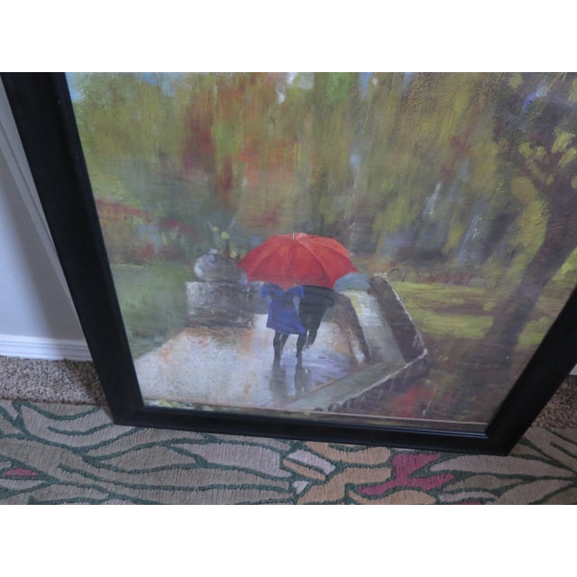 Spring Time in Paris Acrylic on Posterboard Painting Signed/ H. Rush For Sale In Boise - Image 6 of 7