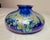Vintage Hand Blown Kent Fiske Blue Iridescent Art Glass Splatter Vase Sculpture For Sale In New York - Image 6 of 14