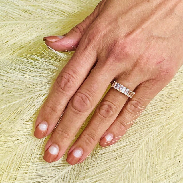 Traditional Natural Sapphire Ring Size 6.5 14k R Gold 3.36 TCW Certified For Sale - Image 3 of 6