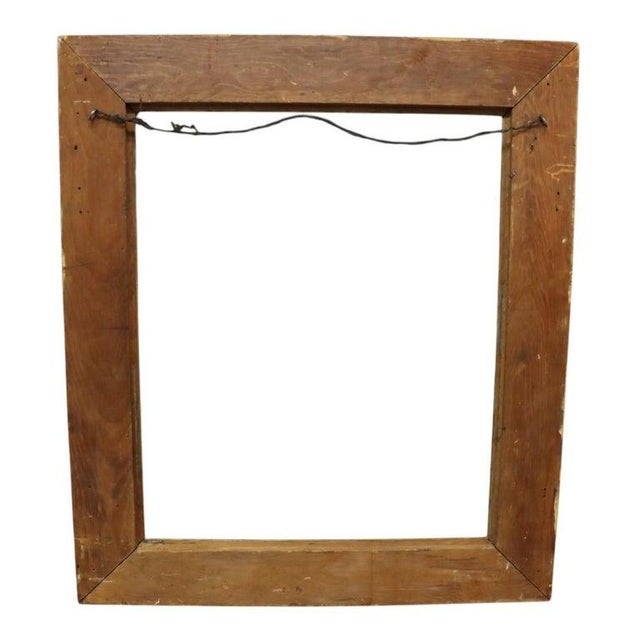 Gold Oversized Antique Gilt Wood Art Frame C1890 For Sale - Image 8 of 8