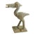 Vintage African Bronze Long Legged Bird Sculpture For Sale