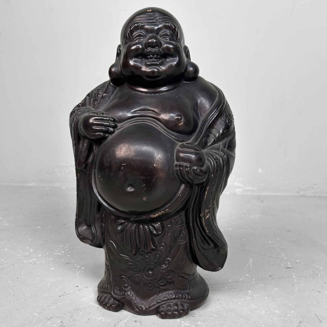 Plaster Statue of Hotei, 1950s For Sale - Image 12 of 12
