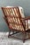 Mid 20th Century Vintage Stick Rattan Lounge Chair in Vintage Schumacher Paisley For Sale - Image 5 of 12