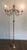 1940s 6 Lights Neoclassical Style Floor Lamp in Silver and Brass For Sale - Image 5 of 12