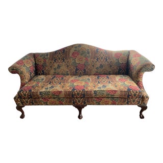 1990s Ethan Allen Tapestry Upholstered Sofa For Sale