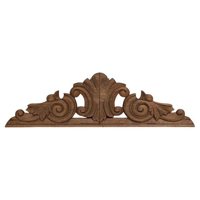 Brown 19th Century French Handcrafted Wooden Ornament Fragment For Sale - Image 8 of 18