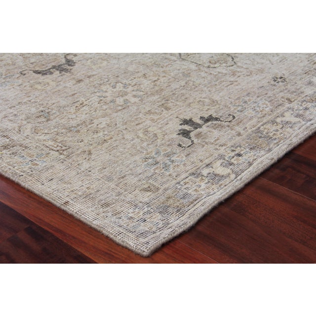 Rugs Evie Hand Knotted Wool Gray & Beige - 10'x14' For Sale In Los Angeles - Image 6 of 7