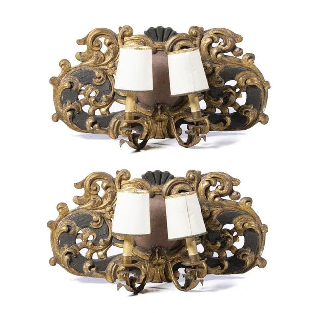 Italian Sconces, 18th Century, Set of 2 For Sale - Image 4 of 5