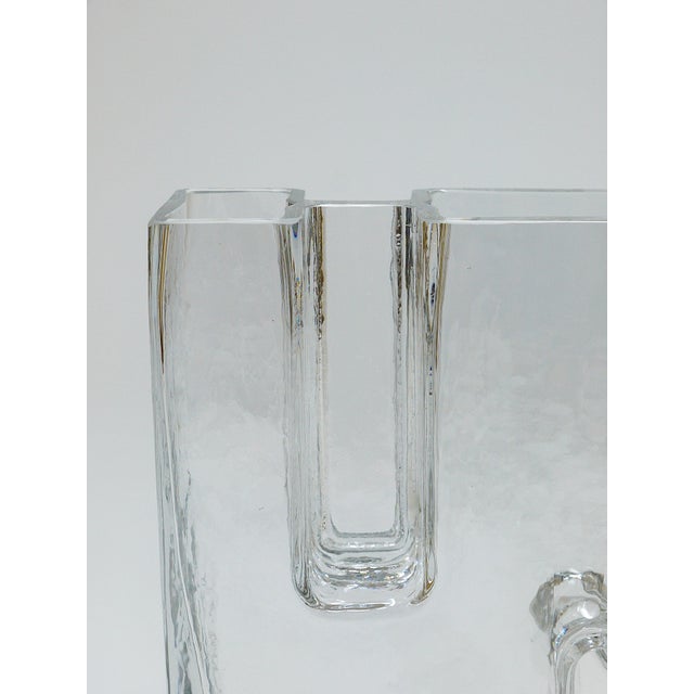 Op Art Ice Glass Vase attributed to Claus Josef Riedel, Austria, 1970s For Sale - Image 4 of 18