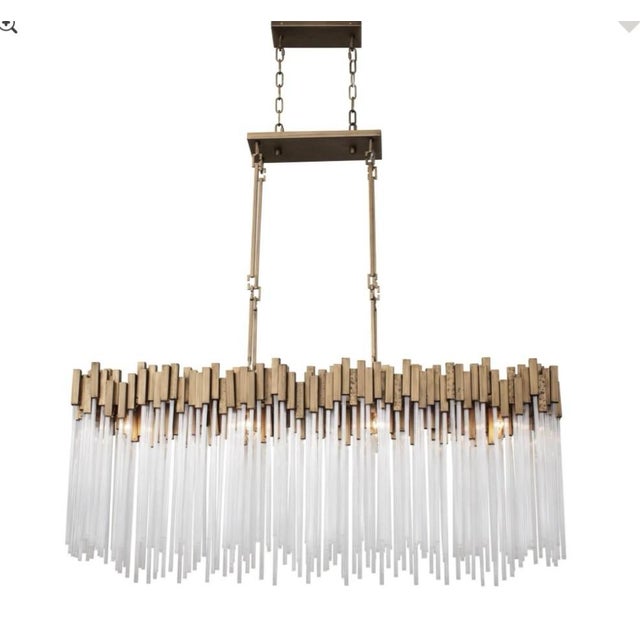 Gold Modern Chandelier, Modern Pendant Lighting For Sale - Image 8 of 8