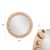 Wood Robin Baron Winfield Wooden Round Mirror For Sale - Image 7 of 9