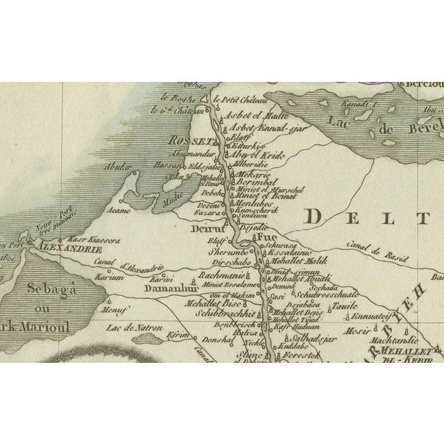Antique Map of Egypt with Detailed Inset of the Nile Delta, 1799 For Sale - Image 9 of 11
