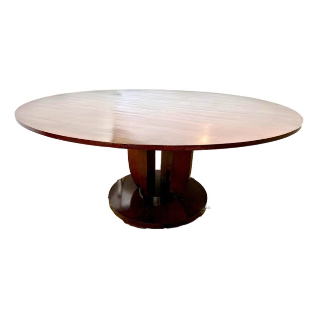 Barbara Barry for Baker Furniture Round Pedestal Dining Table 69"w For Sale