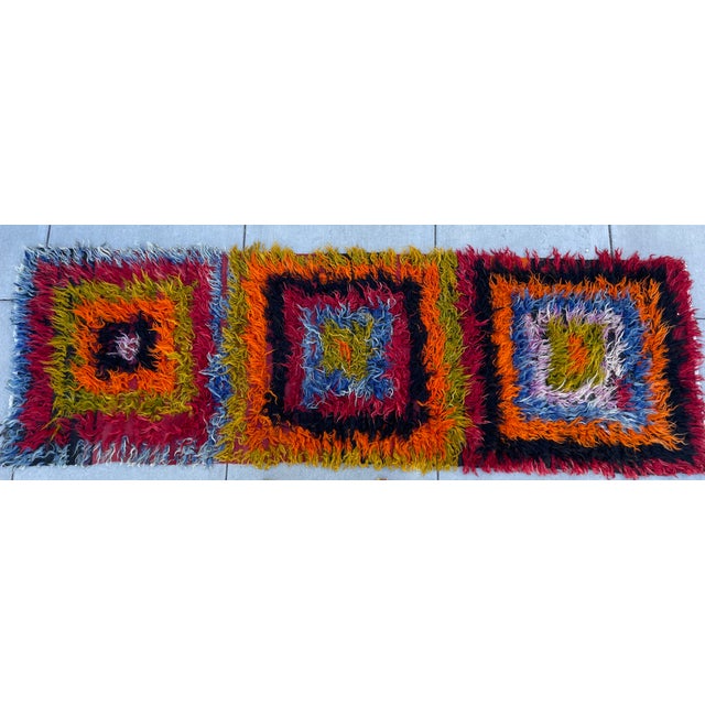 Textile Colorful Turkish Angora Runner For Sale - Image 7 of 12