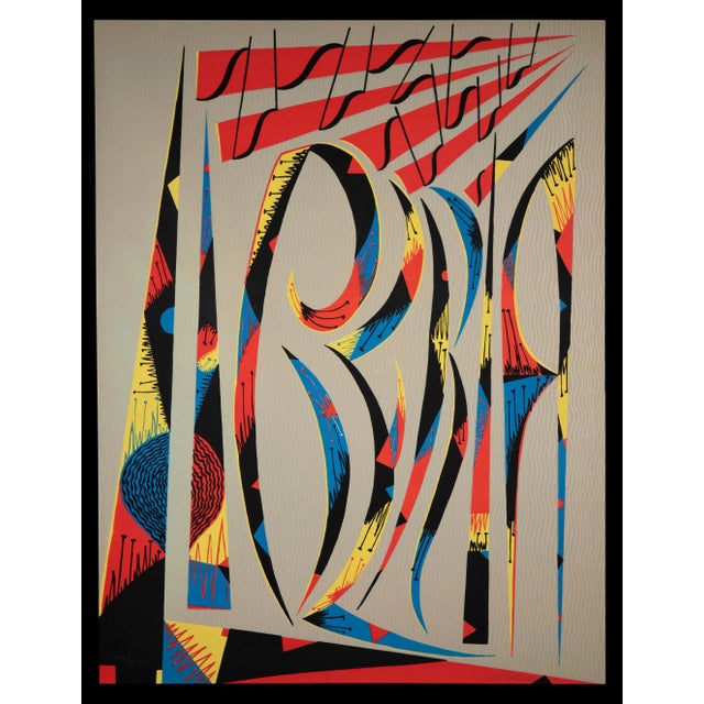 Rafael Alberti, Letter L, Original Lithograph, 1972 For Sale