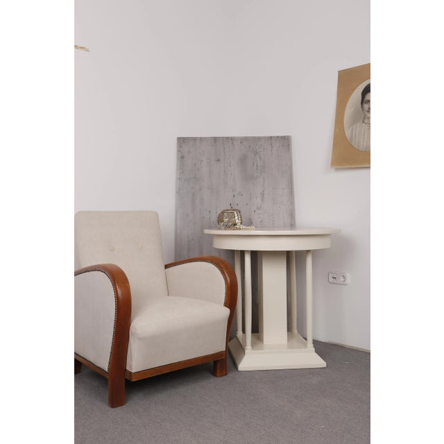 Textile Vintage Art Deco Hungarian Armchair, 1930s For Sale - Image 7 of 12