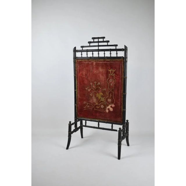 Late 19 Century French Empire Fireplace Screen For Sale - Image 4 of 13