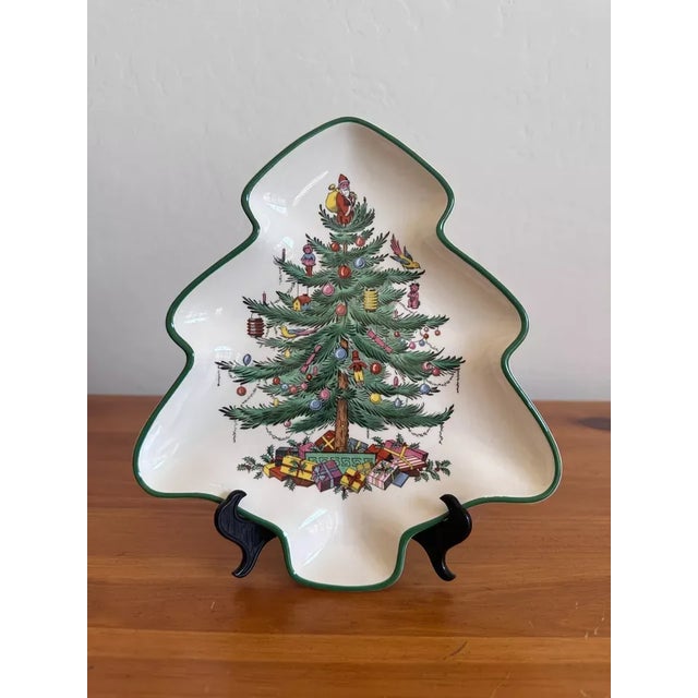 Spode Vintage Spode Dish and Tall Candle Holders - 3 Piece Set For Sale - Image 4 of 5