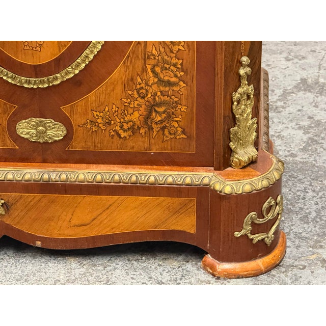 Louis XVI Style Marquetry Cabinet, Vintage For Sale - Image 11 of 12