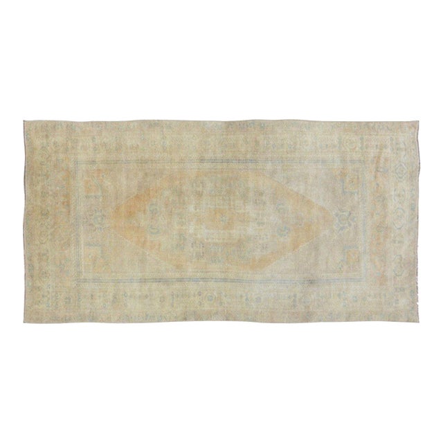 Vintage Turkish Anatolian Hand Knotted Wool Rug, 3'1''x6'4'' For Sale