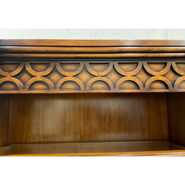 Transitional John Richard Large Transitional Mahogany Finished Bookcase as Is For Sale - Image 3 of 8