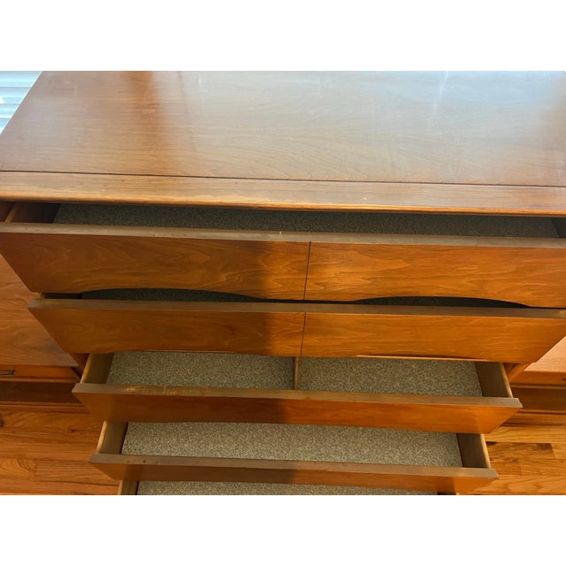 Kent Coffey Elegante Highboy & 2 Wharton Nightstands 1960’s For Sale - Image 9 of 11