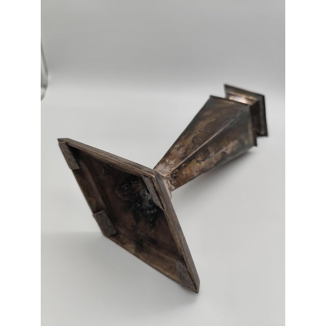Mid-Century Art Deco Candlesticks, 1970s, Set of 2 For Sale - Image 4 of 11