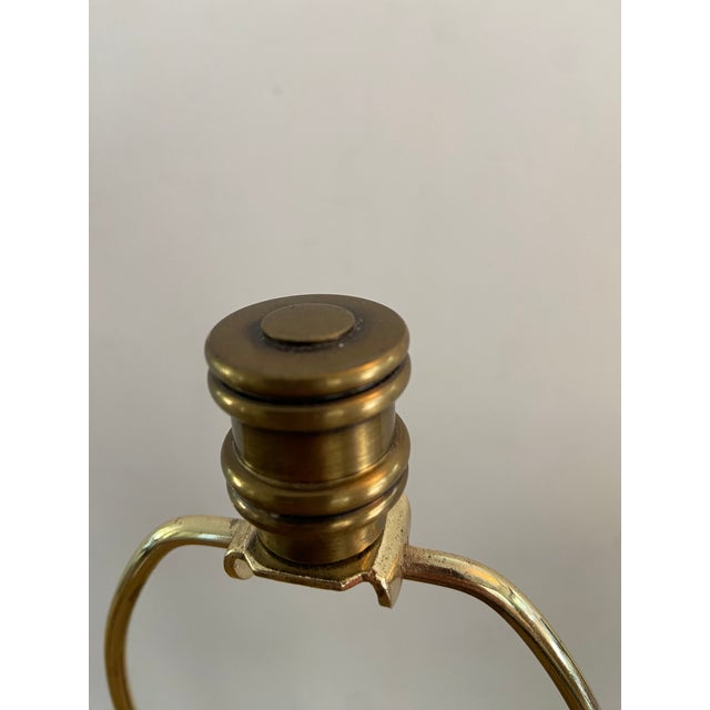 Early 21st Century Pottery Barn Chelsea Metal Adjustable Table Lamp in Antique Brass Finish For Sale - Image 5 of 12