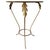 Vintage Hollywood Regency Plant Side Table in Gilt Wrought Iron and Glass, 1960s For Sale - Image 3 of 9