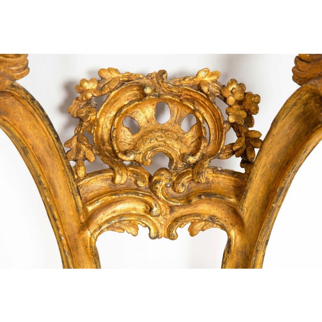 18th Century French Louis XV Period Giltwood Marble Console Pier Table For Sale - Image 9 of 12
