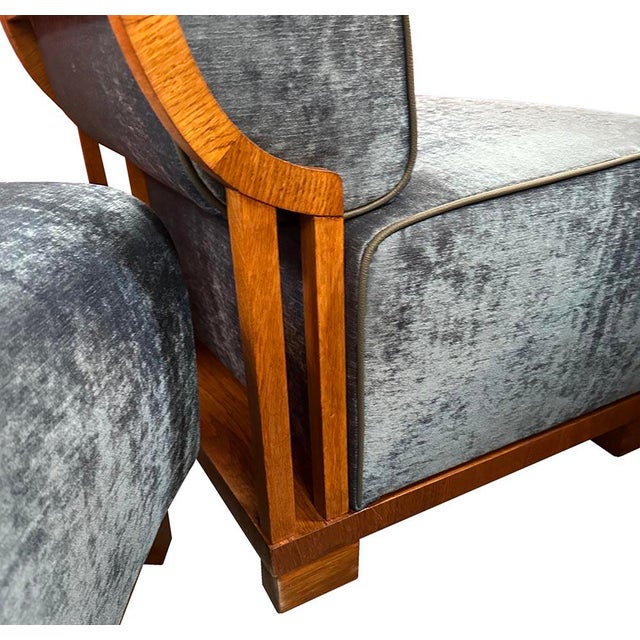 Wood Set of Art-Deco Lounge Chairs, 1930s For Sale - Image 7 of 11