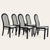 Black Set of Six Italian Postmodern Dining Chairs – Black Lacquer and Solid Wood, 1980s For Sale - Image 8 of 18