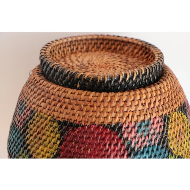 Antique Fruit-Painted Basket With Lid For Sale In Madison - Image 6 of 10