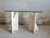 Glass & Travertine Console, 1980s For Sale - Image 11 of 13