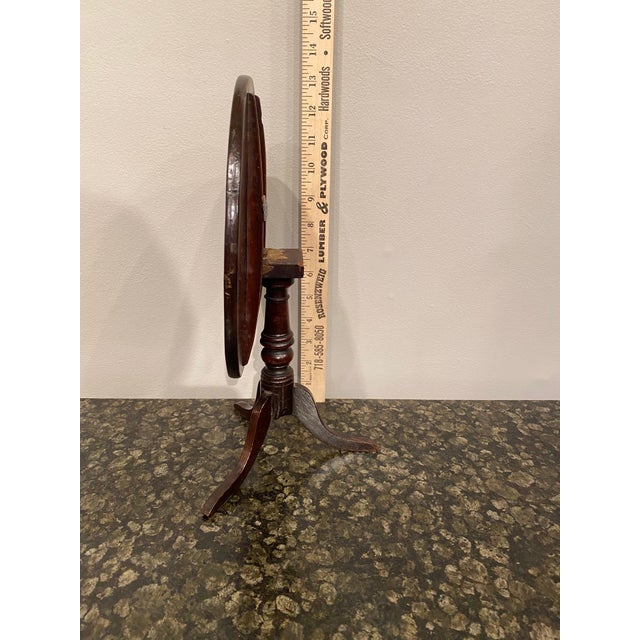 Wood 19th Century Mahogany Tilt-Top Tripod Table, Mini, Salesman or Example Sample For Sale - Image 7 of 8