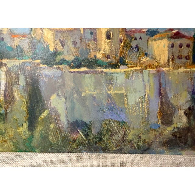 Vintage Original Segovia Spain Cityscape Expressive Artur Wasner Oil Painting For Sale - Image 13 of 14