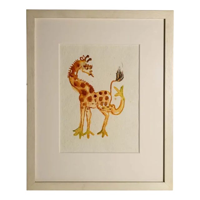 Beverley Isaac, Giraffe, Watercolour, 2000s For Sale