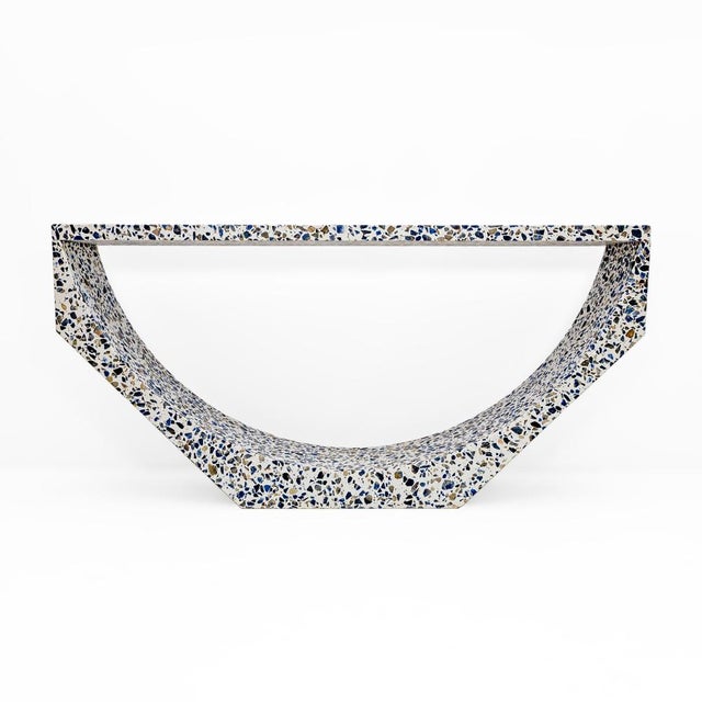 Arcata Console Table - Contemporary Design in Terrazzo Marble Sculptural and refined, the Arcata console table...
