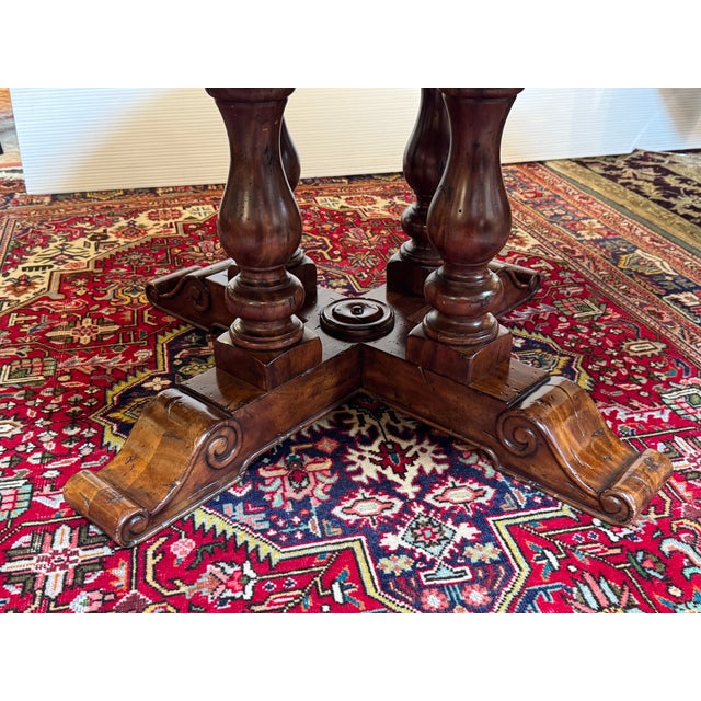 Theodore Alexander for Castle Bromwich Walnut Wood Jupe Dining Table, 60 to 78 Inch For Sale - Image 18 of 18