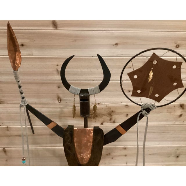 Mid 20th Century Shaman Mixed Metal Sculpture Attributed to Bill Worrell (1936-2021) For Sale - Image 4 of 7