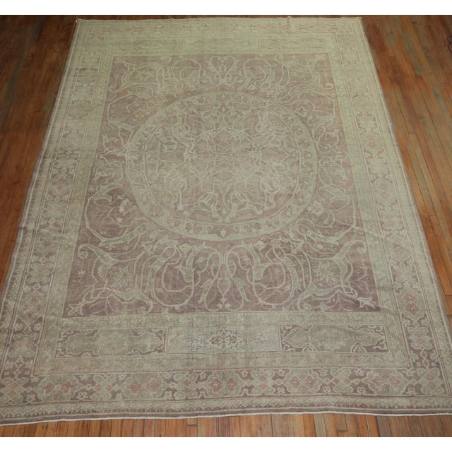 Textile Blush Vintage Turkish Rug - 9'4" x 12'6" For Sale - Image 7 of 8