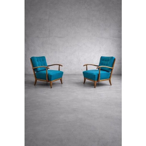 Textile Art Deco Lounge Chair by Gyula Kaesz, 1930s For Sale - Image 7 of 8