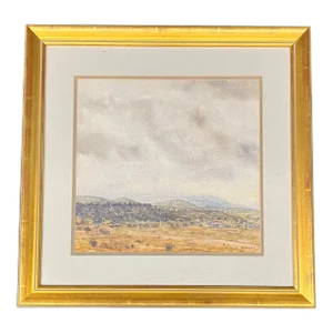 Late 20th Century Watercolor Prairie Landscape Painting by D. Taylor