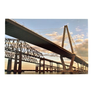 Walt Martin Photograph Charleston Sc Three Bridges 8x12 Signed Circa 2007 For Sale